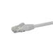 Cat6 patchkabel med hakfria RJ45-kontakter - 10 m, vit