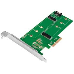 Dubbel M.2 PCIe-adapter för SATA och PCIe SATA SSD