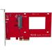 U.2 till PCIe-adapter för 2,5" U.2 NVMe SSD - SFF-8639 - x4 PCI Express 3.0