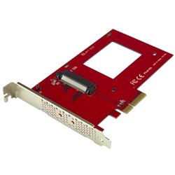 U.2 till PCIe-adapter för 2,5" U.2 NVMe SSD - SFF-8639 - x4 PCI Express 3.0