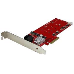 2x M.2 NGFF SSD RAID-kontrollerkort plus 2x SATA III-portar - PCIe