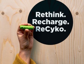 <b>Tänk på miljön, och spara pengar - med GP:s laddbara batterier</b><br> tillverkade av återvunnet material