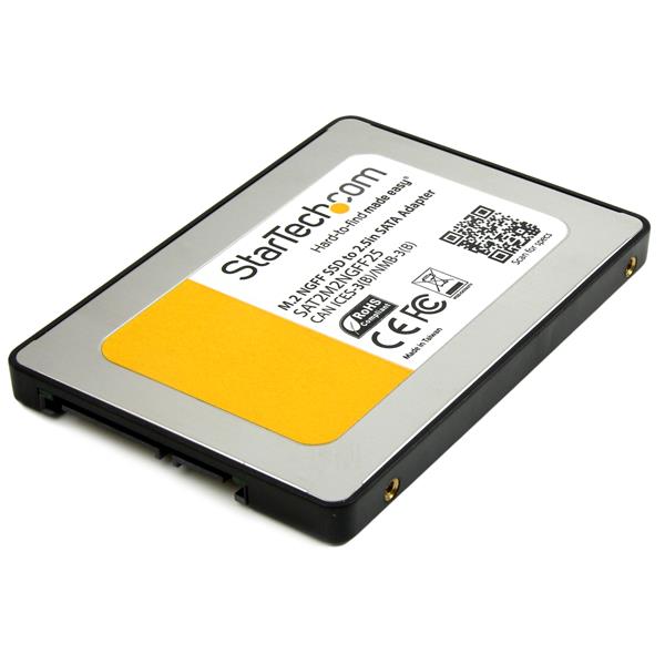 Startech M.2 SSD till 2,5" SATA III-adapter - solid state-enhetskonverterare med skyddshölje