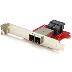 Mini-SAS-adapter - dubbel SFF-8643 till SFF-8644 - med fästen i hel- och lågprofil - 12 Gbps