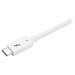 Thunderbolt 3-kabel - 40 Gbps - 0,5 m - Vit - Thunderbolt, USB och Displayport-kompatibel