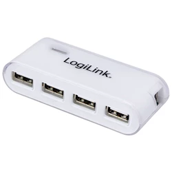 USB 2.0-hub, 4 portar, med strömadapter, LogiLink