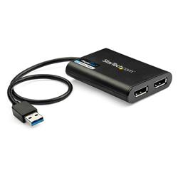 USB till Dual DisplayPort-adapter - 4K 60 Hz - USB 3.0 (5 Gbps)