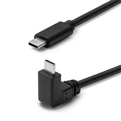 USB 3.1 Gen 2-kabel, USB-C rak till vinklad, 1 meter