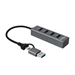 4-portars USB 3.0-hub med USB A/USB-C anslutning, 15 cm