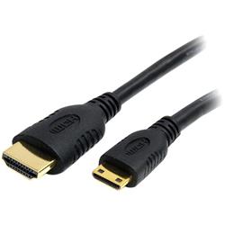 2 m Höghastighets HDMI-kabel med Ethernet - HDMI till HDMI Mini – M/M 