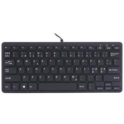 R-Go Compact, ergonomiskt supertunt tangentbord, svart