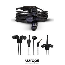 WRAPS Natural In-Ear Headphone med mikrofon, svart